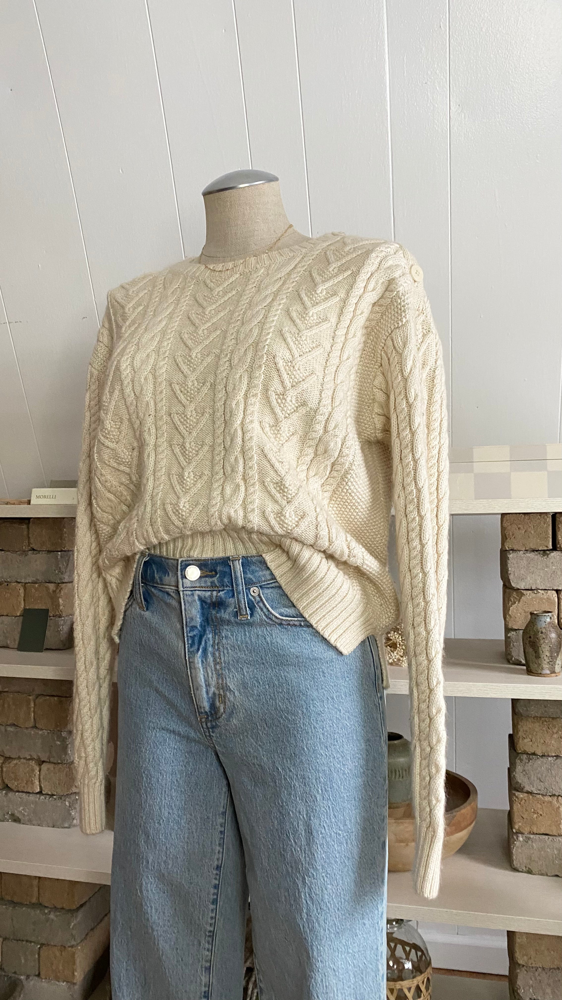 Seriously soft Size large polo Ralph Lauren cable knit cream sweater – Shop  Clothing Compass