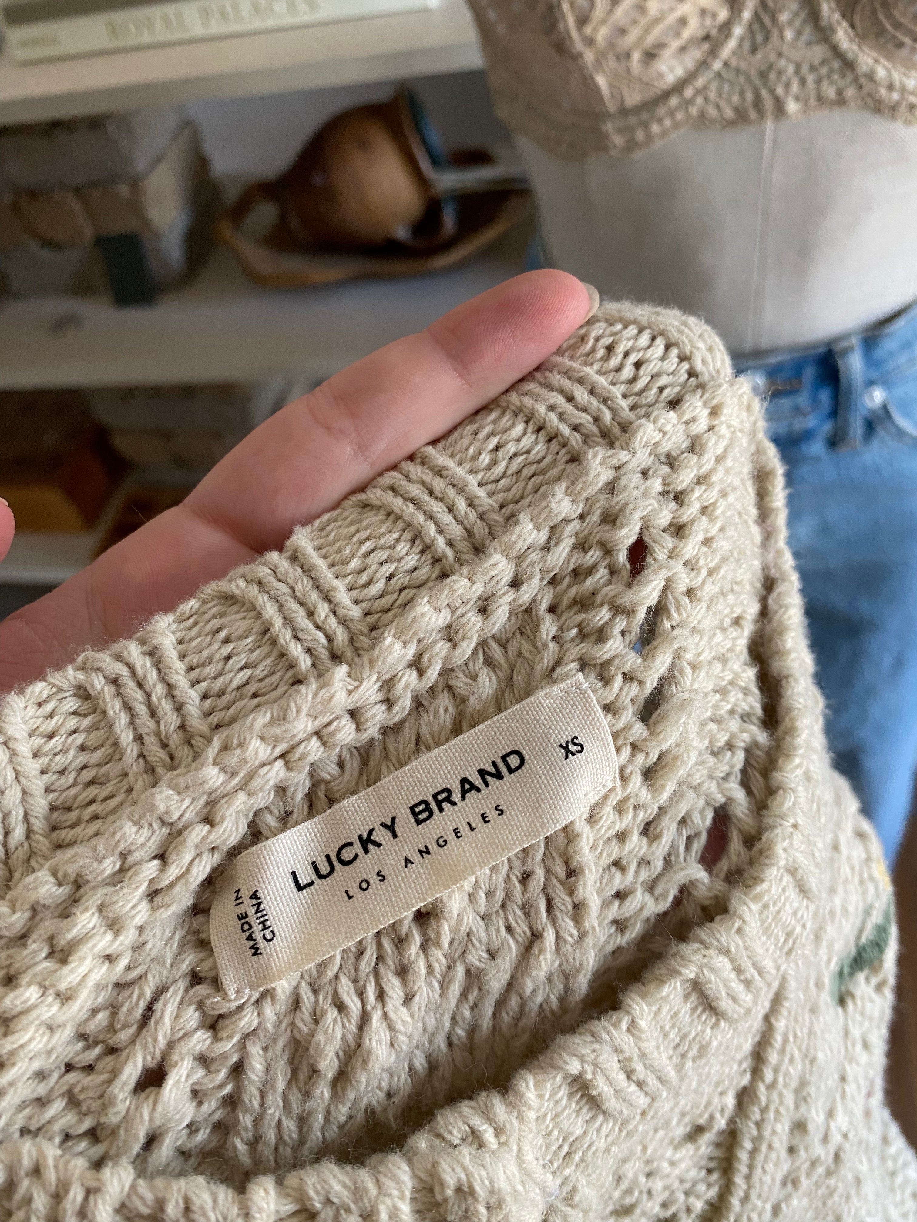Lucky Brand, Sweaters, Lucky Brand Knit Open Front Cardigan Xs